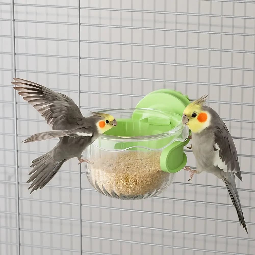 Accessori per Animali Domestici: Ciotola Sospesa per Uccelli, Ciotola Rimovibile a Bocca Larga per Acqua e Cibo per Pappagalli, Ciotola Anti-Rovesciamento per l'Alimentazione dei Pappagalli, per Voliere