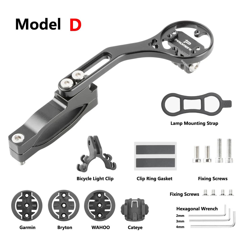 Supporto da tavolo per codici per bicicletta da strada con supporto esteso per computer da bici per Garmin Gopro Supporto per tachimetro per bici Accessori per ciclismo
