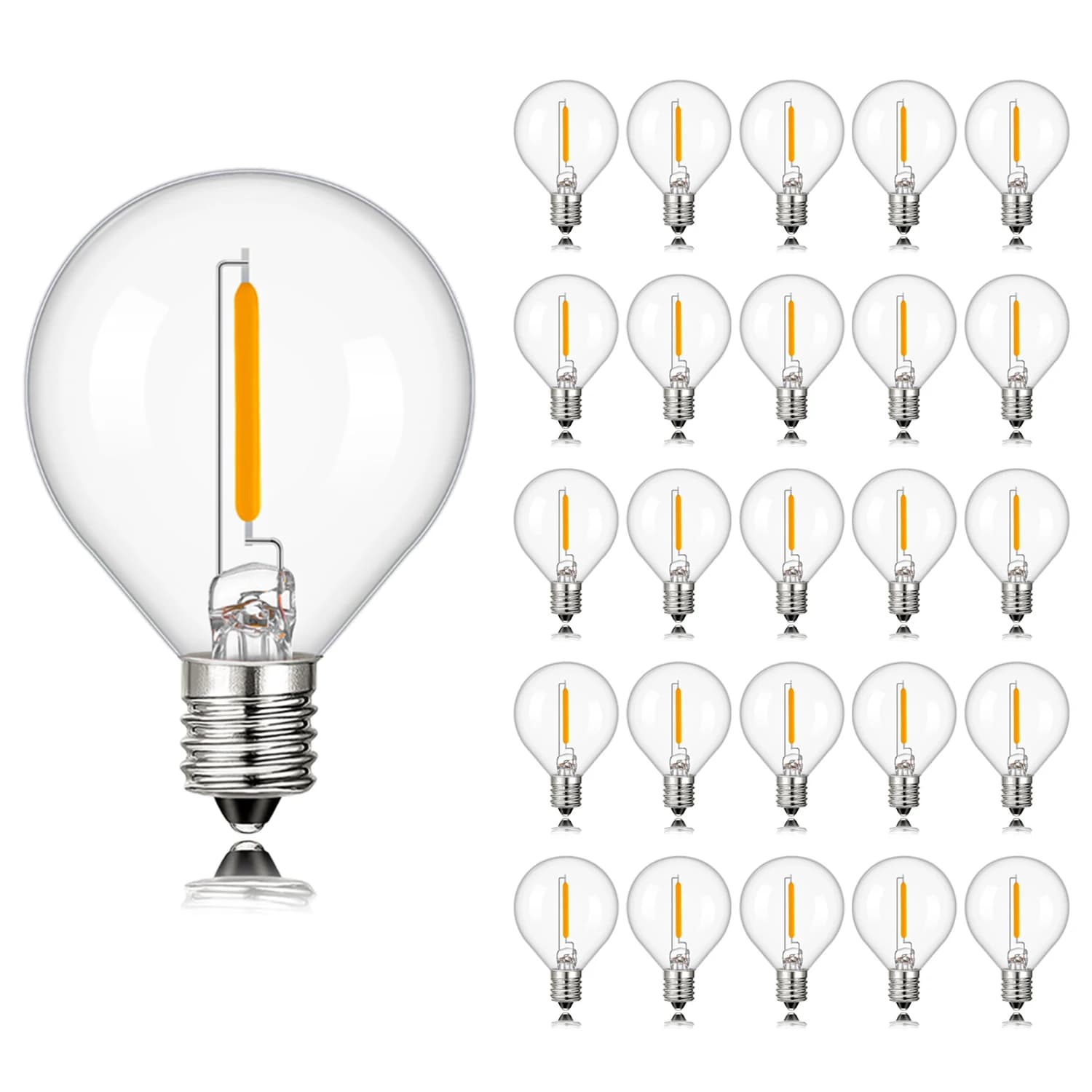 Grensk G40 Led Sostituisci le lampadine E12 Base a vite Lampadina a globo dimmerabile 110V 1W Uguale a 7W Incandescente per luci a corda da esterno