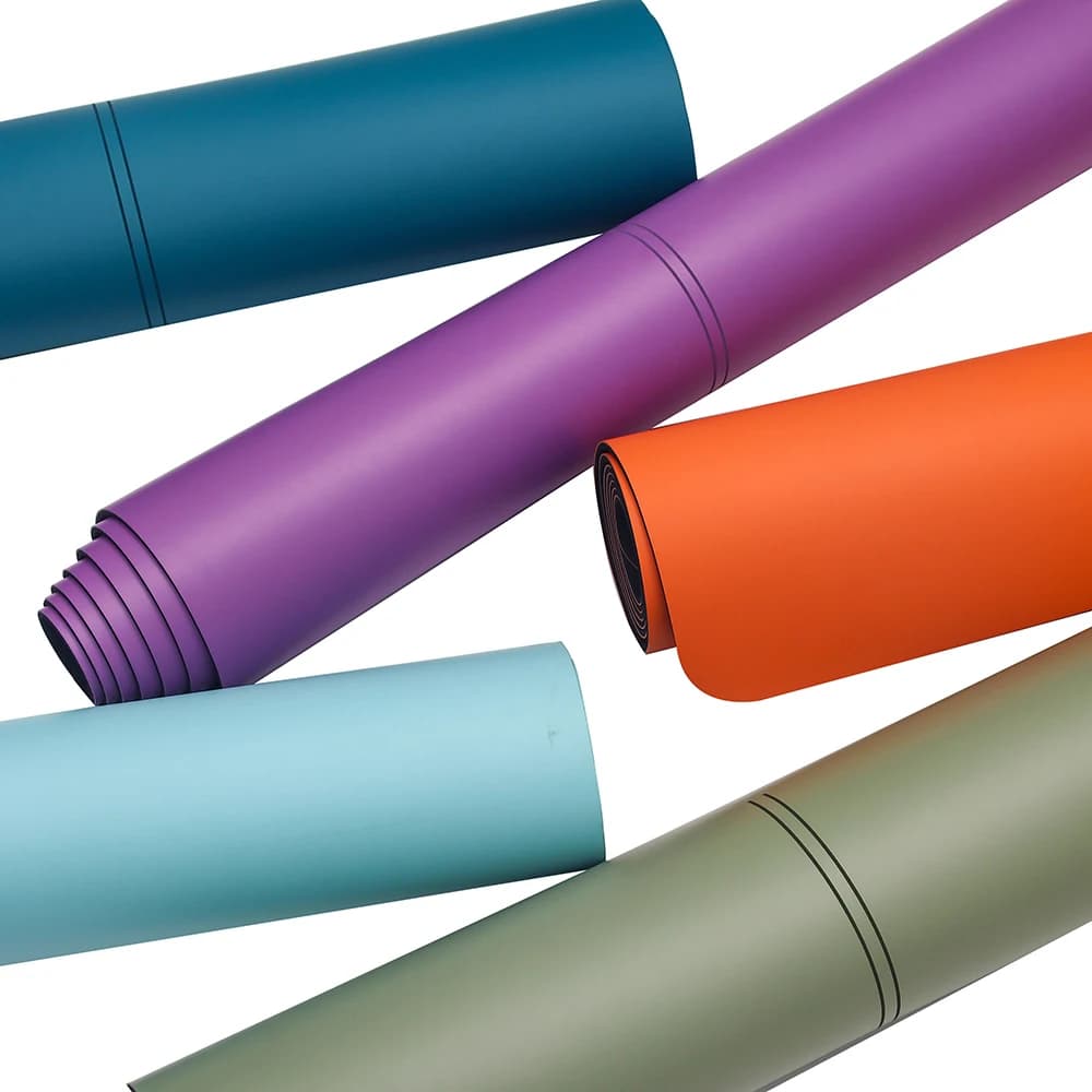 Customized Printed Anti-slip Yoga Mat Eco-friendly Natural Rubber with Arc Design Pu yoga mats with oval rubber curve PU resistant