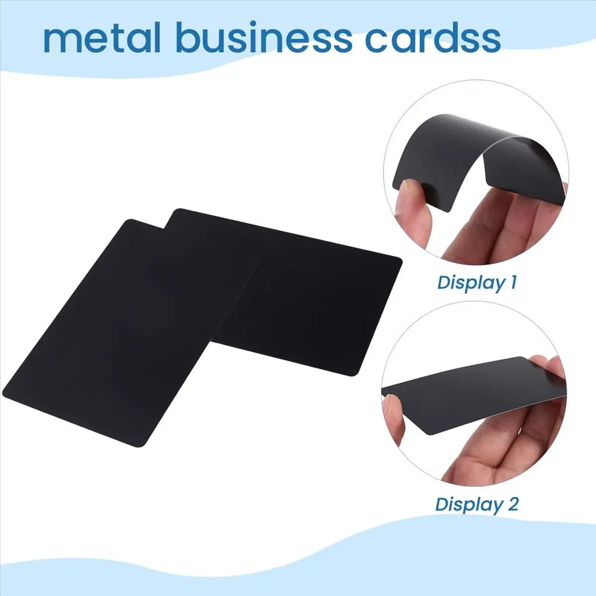 BHBL 100 Pieces Aluminium Sheets for Laser Engraving, Customizable Visitor Cards, Gift Cards Fai-da-Te, Black Opaque
