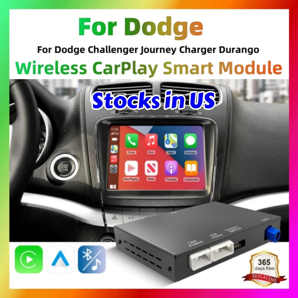 ANYFAR Decoder Wireless CarPlay Android Original Auto Screen Update, Compatible with Dodge Challenger Journey Charger Durango