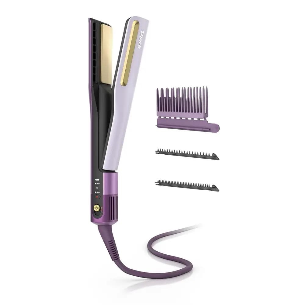 SilkiPro ™ Dritto | Piastra per Capelli da Bagnato a Asciutto + Asciugacapelli RaBlow | 3 pettini intercambiabili | Asciugatura Ultra-rapida | Senza Danni da Calore |