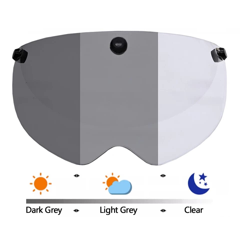 LOCLE magnetic photochromatic lenses or visor for bicycle helmet (only for LOCLE magnetic helmet)