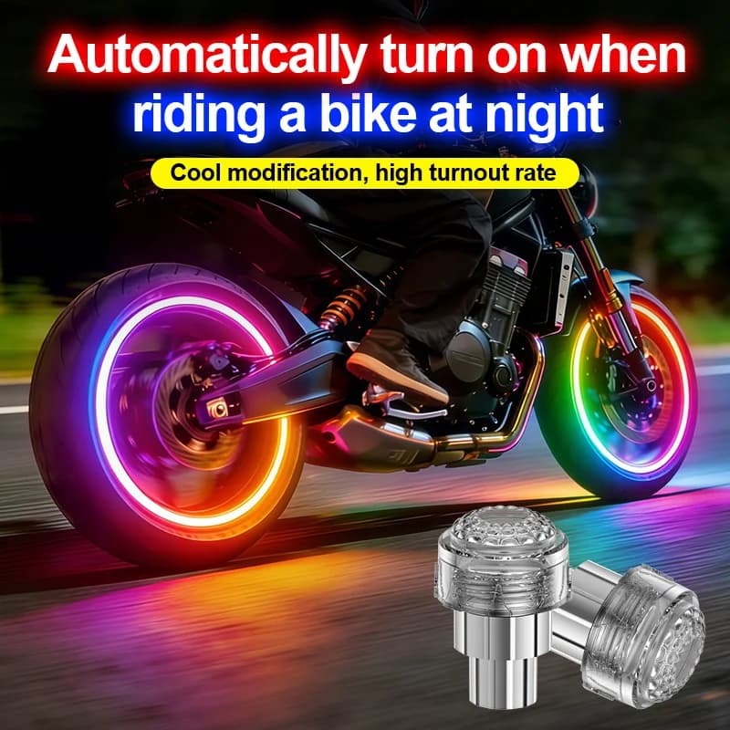 Car Motorcycle Bicycle Tire Valve Caps Light LED Neon Flash Lamp Waterproof Tyre Universal Wheel Lights Car Accessorie