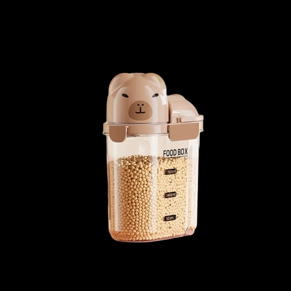 Large Capacity Dog Food Storage Box Transparent Moisture-proof Airtight Storage Jars Leak Proof with Scale Grain Storage Boxes