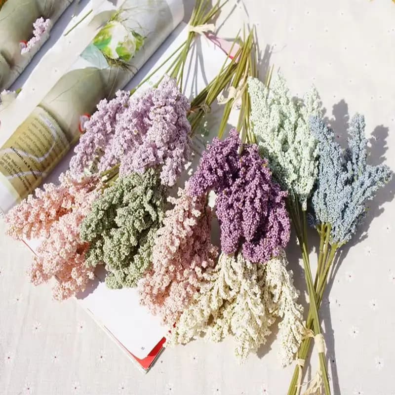 Pianta Artificiale in PE, Vaso di Lavanda, Decorazione per Casa e Stanza, Accessorio per Bouquet da Sposa, Regalo Fai-da-Te, Decorazione per Laurea