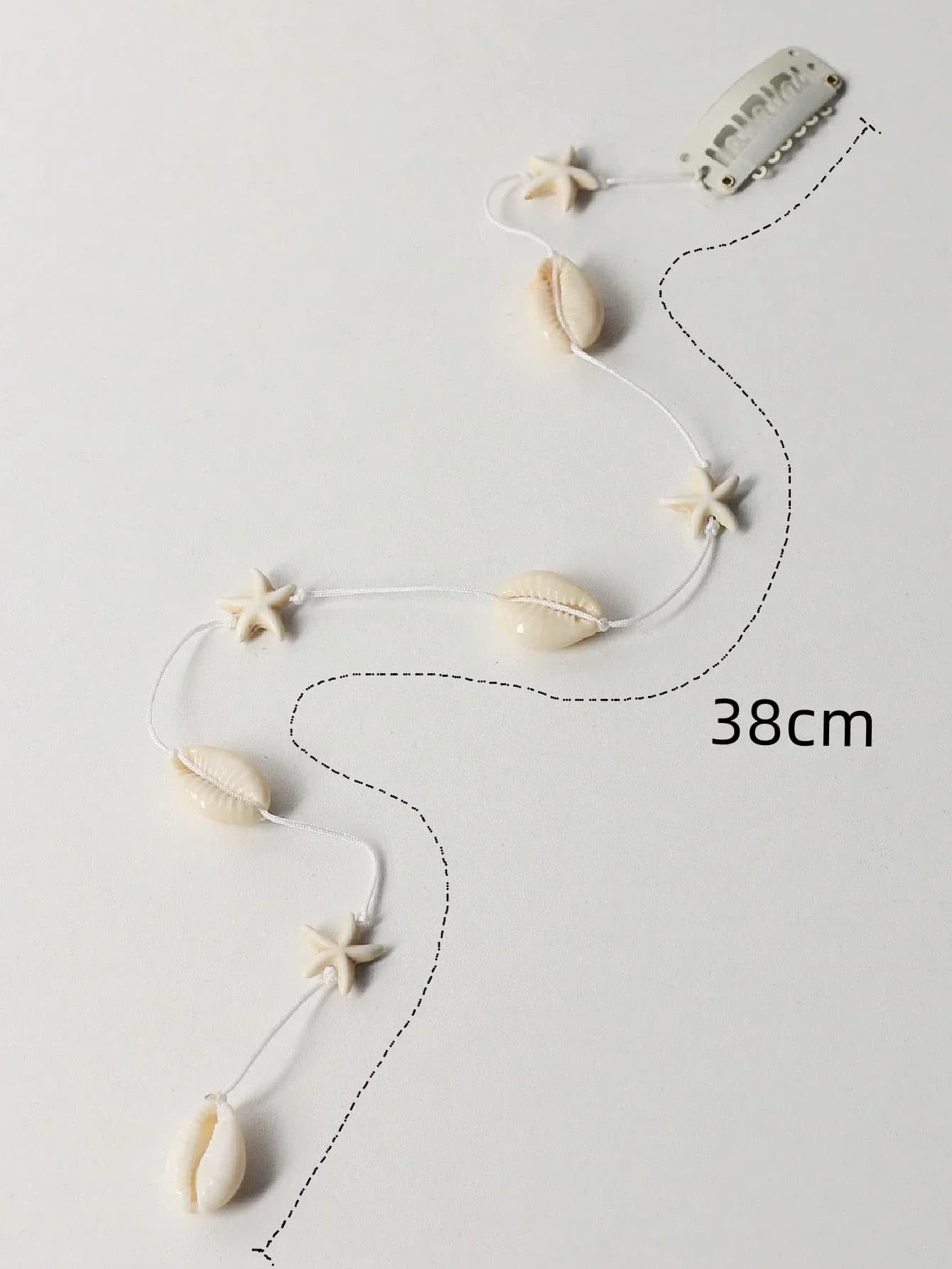Fermaglio per capelli a forma di conchiglia e stella marina con nappa per vacanze al mare e abbigliamento estivo