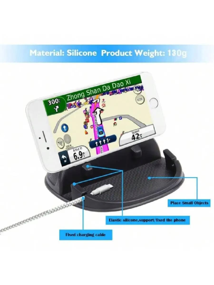 Oleksil Car Cell Phone Holder Dashboard Phone Mount - Anti-Slip Silicone Pad Phone Stand Compatible With , , Android