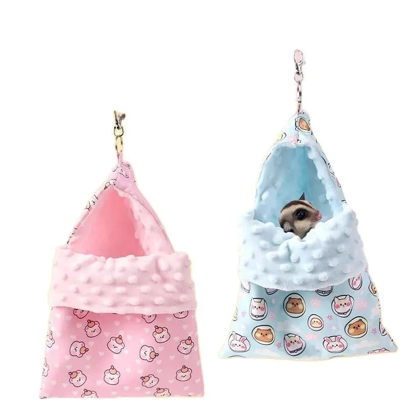 Hanging hammock with sugar glider, swing, for small pets, for hamsters, bed for sleeping, warm nest, squirrels, guinea pig, pet accessories