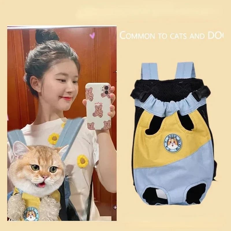 Portable Breathable Cat Bag Pet Travel Tote Bag Backpack For Carrying Pets On Both Shoulders Outdoor Travel Set For Cats And Dog