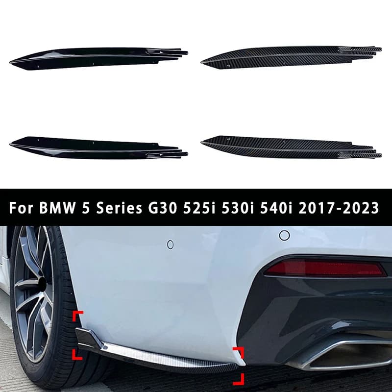 Per BMW Serie 5 G30 525i 530i 540i 2017-2023 Paraurti Posteriore Splitter Canard Lip Spoiler Diffusore Lato Trim Copertura Car Body Kit