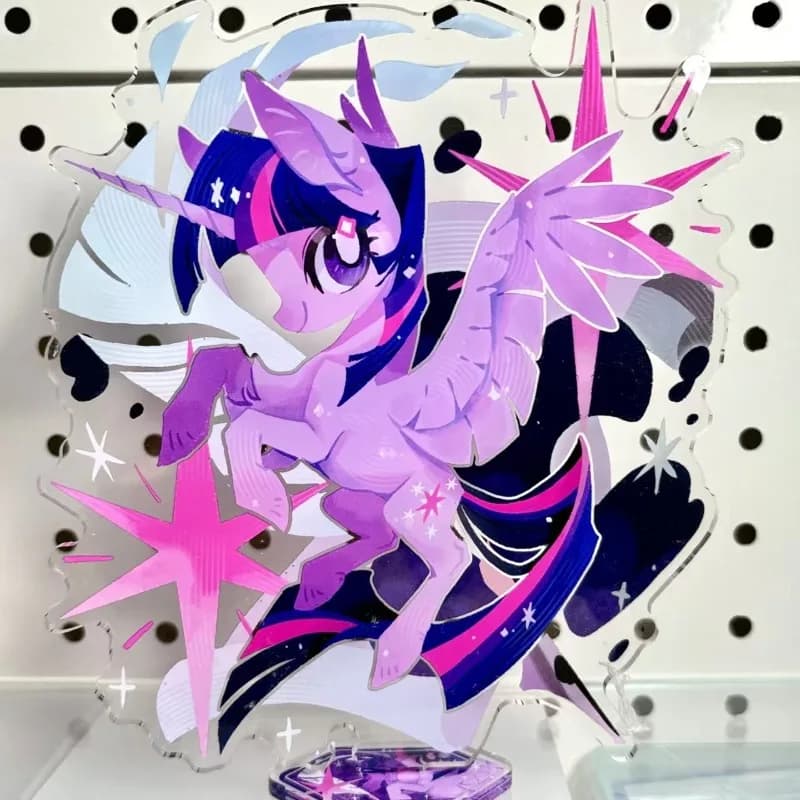 Statuetta Anime da 3,93 Pollici, Supporto in Acrilico di Applejack, Figurina di Rainbow Dash, Decorazione Pinkie Pie, Giocattoli e Regali