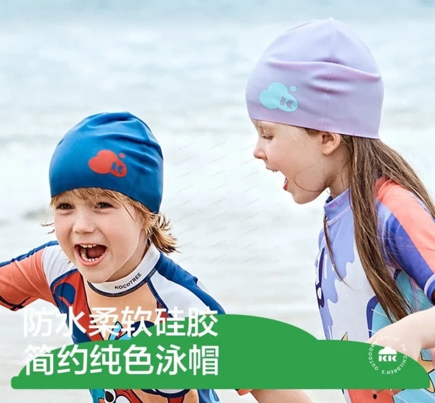 Cuffia da nuoto in silicone, protezione impermeabile per le orecchie, non stretta, unisex, tinta unita, protezione solare, per piscina, spiaggia, sport acquatici