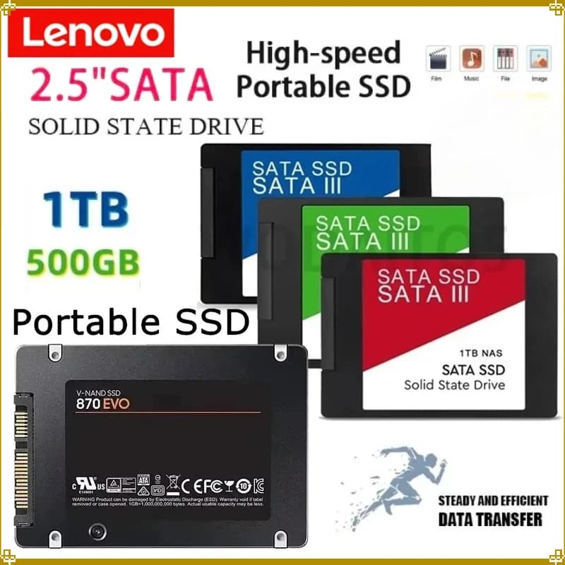 Lenovo per laptop, disco rigido esterno SSD da 4 TB per disco rigido interno, interfaccia Sata3, unità a stato solido portatile ad alta velocità