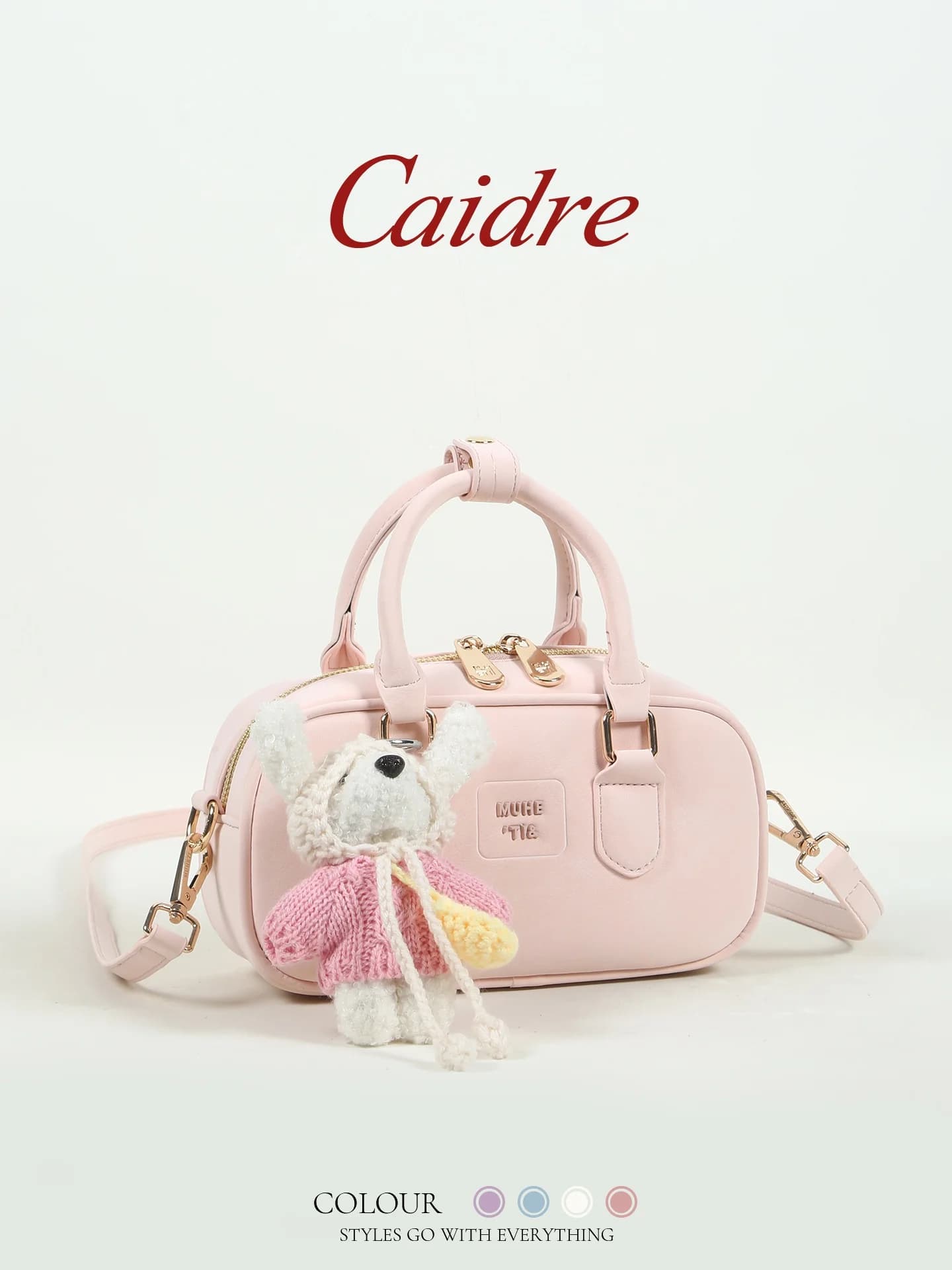 Borsa a tracolla Caidre Boston elegante da donna, piccola borsa a mano per esterni, regalo di compleanno, borsa a spalla singola o a tracolla