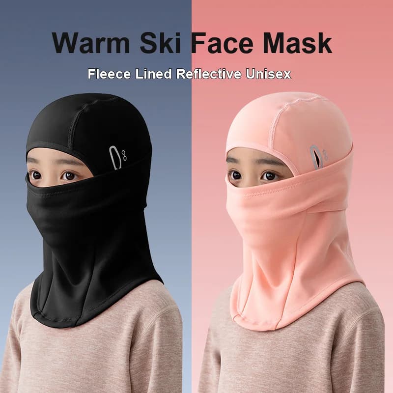 Balaclava Hat for Kids Windproof Coldproof Thermal Head Cover Face Mask for Skiing Cycling Outdoor Activities