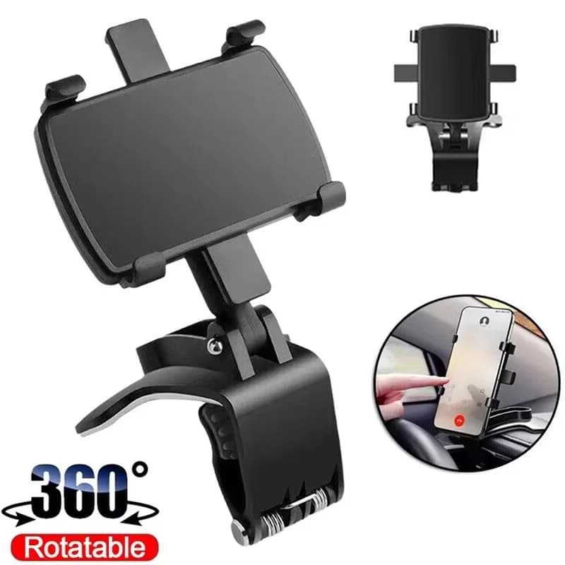 Supporto per telefono cellulare per auto Supporto per smartphone universale per cruscotto Clip Staffa di navigazione GPS con rotazione di 360 gradi per iPhone Xiaomi