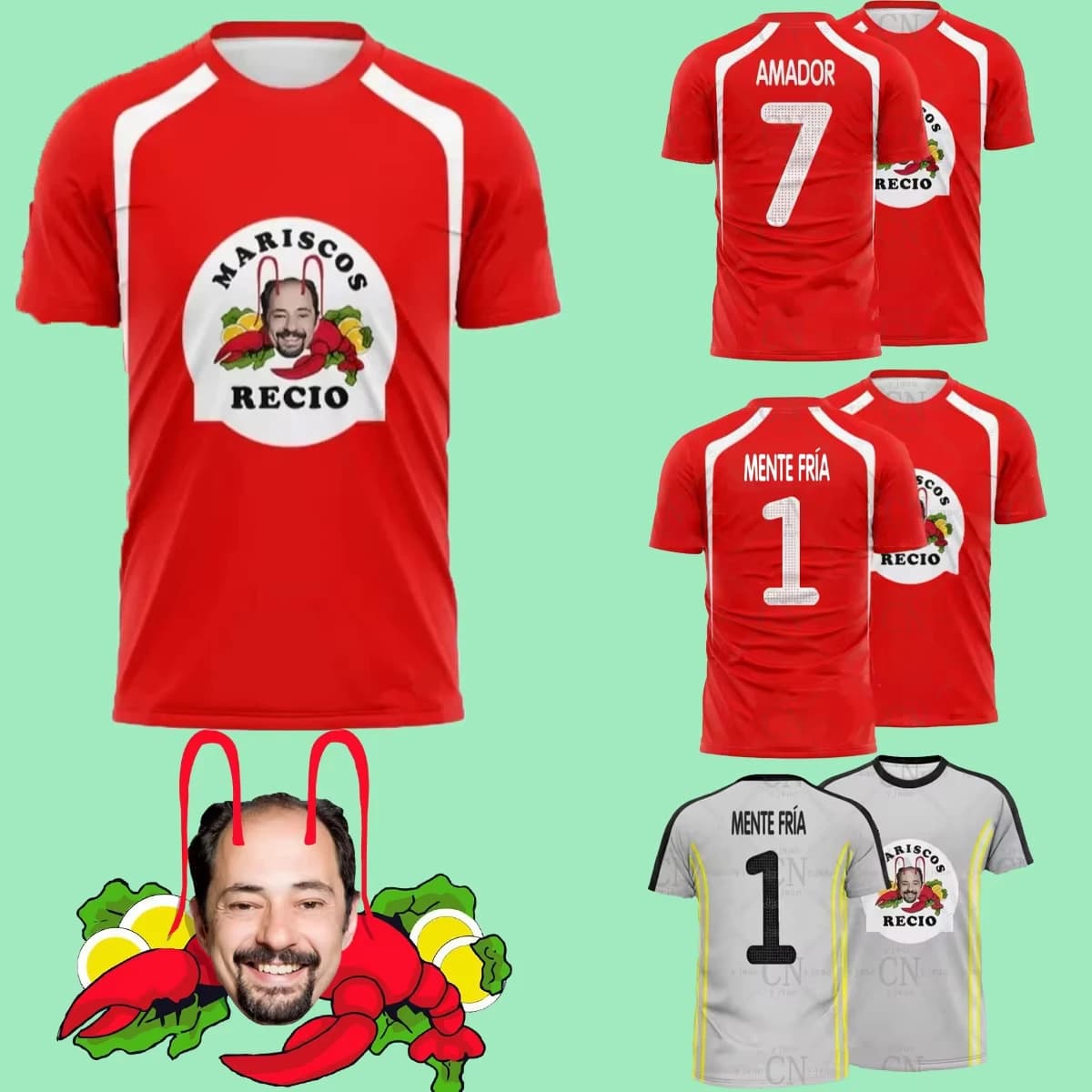 Camisetas Leones De Montepinar Football Jersey Amador 7 Seafood Graphic Top Quick Drying Sportswear Summer Men'S Women'S T-Shirt