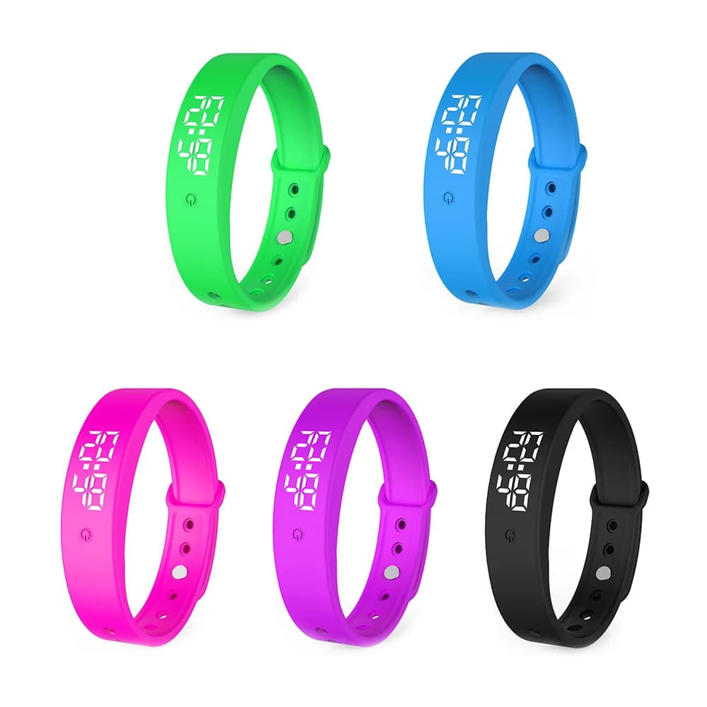 Braccialetto elettronico sportivo impermeabile durevole braccialetto intelligente Smartband portatile in Silicone a lunga durata Shell Abs