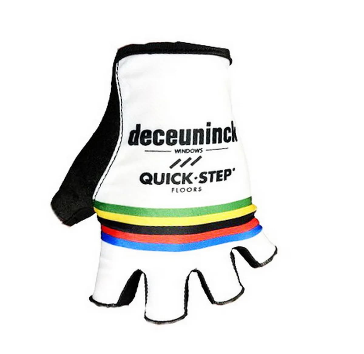 2021 Deceuninck Quick Step TEAM bianco Un paio di guanti sportivi in maglia da ciclismo con mezze dita Guanti MTB RoadGel