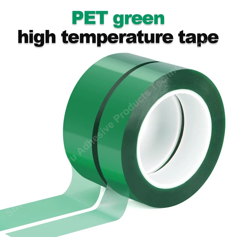 33 m/rotolo larghezza 5-100mm nastro in pellicola PET verde resistente al calore ad alta temperatura PCB saldatura SMT placcatura scudo protezione isolante