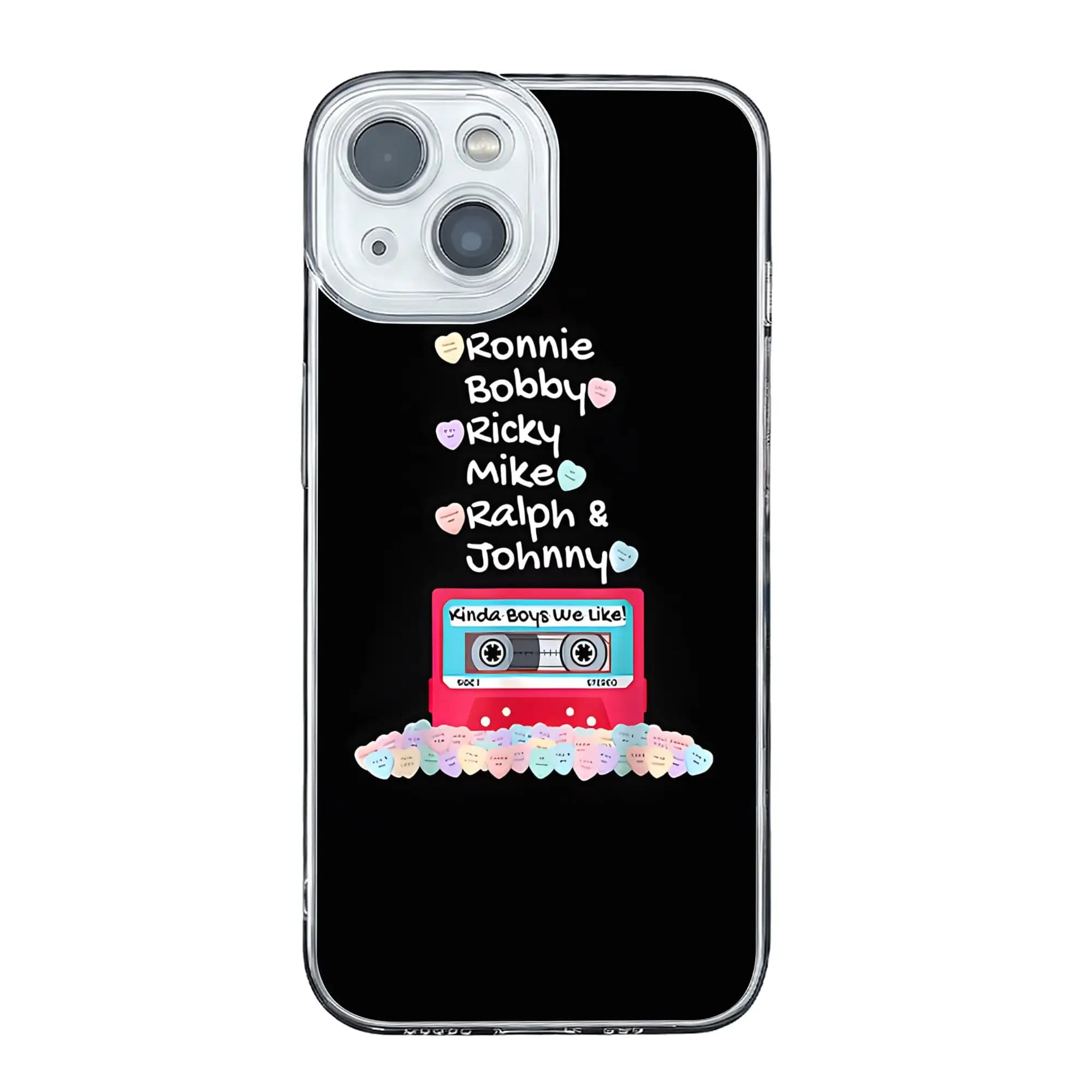 Cover anti-collisione per iPhone 17 16 15 14 13 12 11 Pro Max con design 'Ronnie Bobby Ricky Mike Ralph And Johnny Kinda We Like'