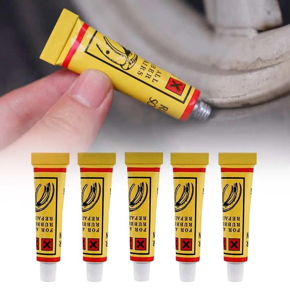 Bike Tire Patch Kit - Instant Puncture Repair Glue & Rubber Cement for Bicycle Inner Tube Tires