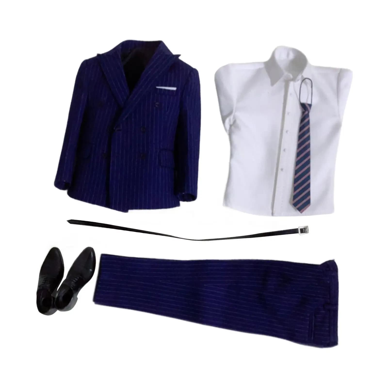 Cloth Miniature Doll Suit 1/6 Scale Coat Suit Shirt Pants Belt Outfit Male Action Figures Tie