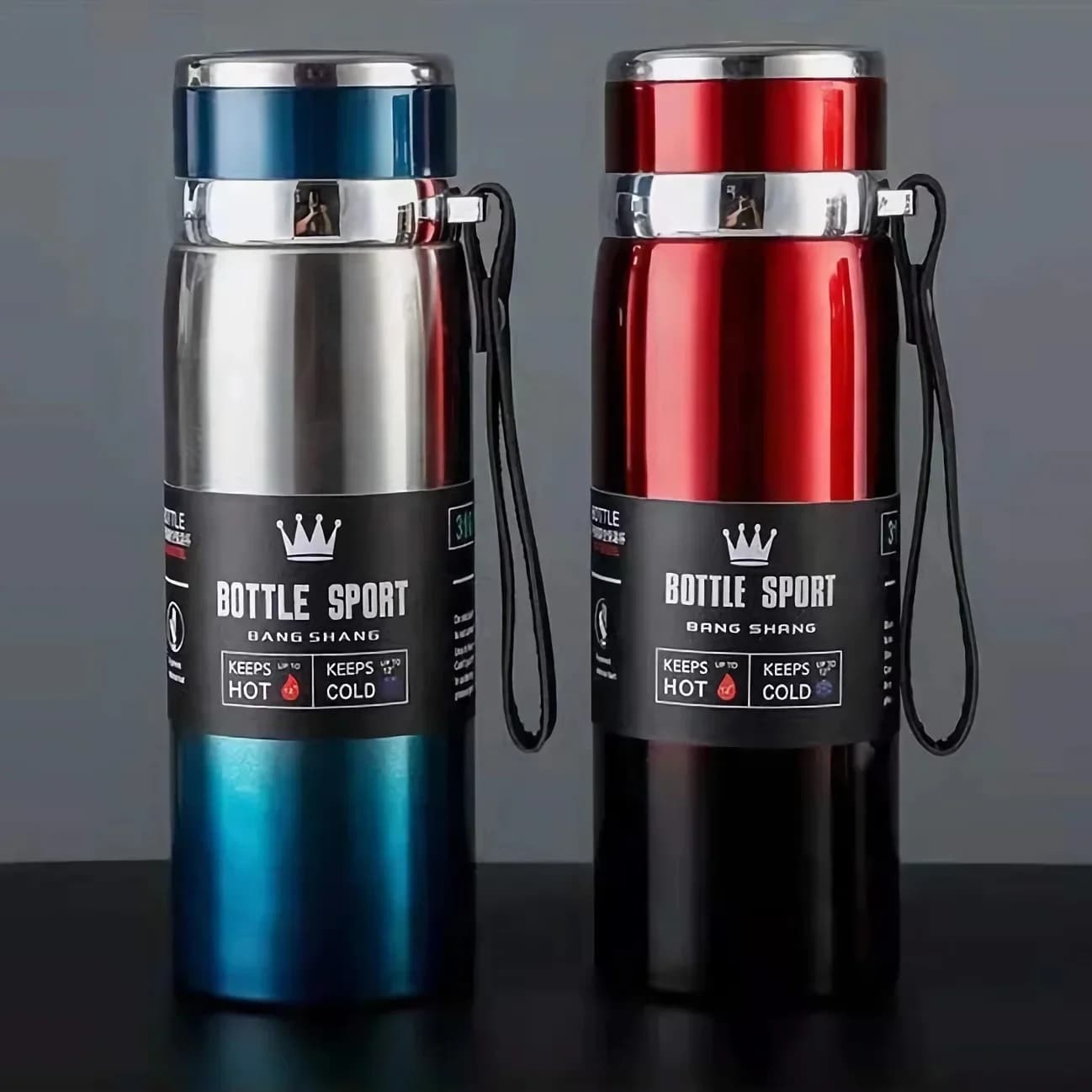 1 liter thermal water bottle to maintain cold and hot thermos for water, tea, coffee, stainless steel thermos