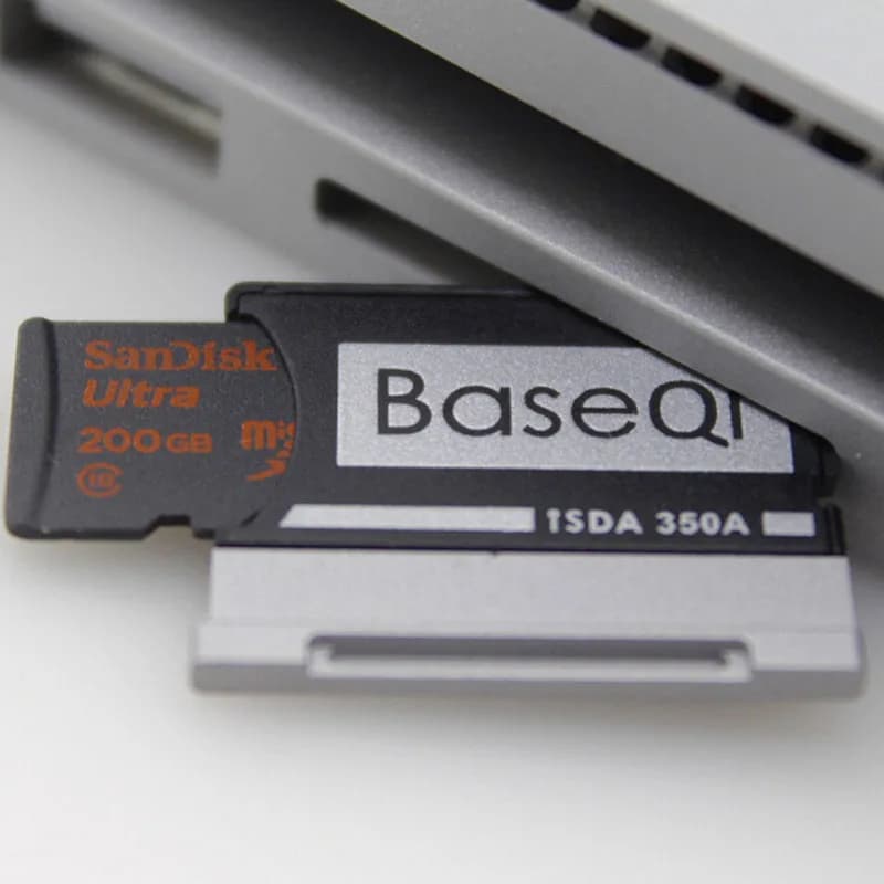 BaseQi 350A Per Microsoft Surface Book1/2/3 Adattatore Micro sd in alluminio da 13,5 pollici Sbook I/II/III Lettore di schede di memoria da 13 '' Minidrive