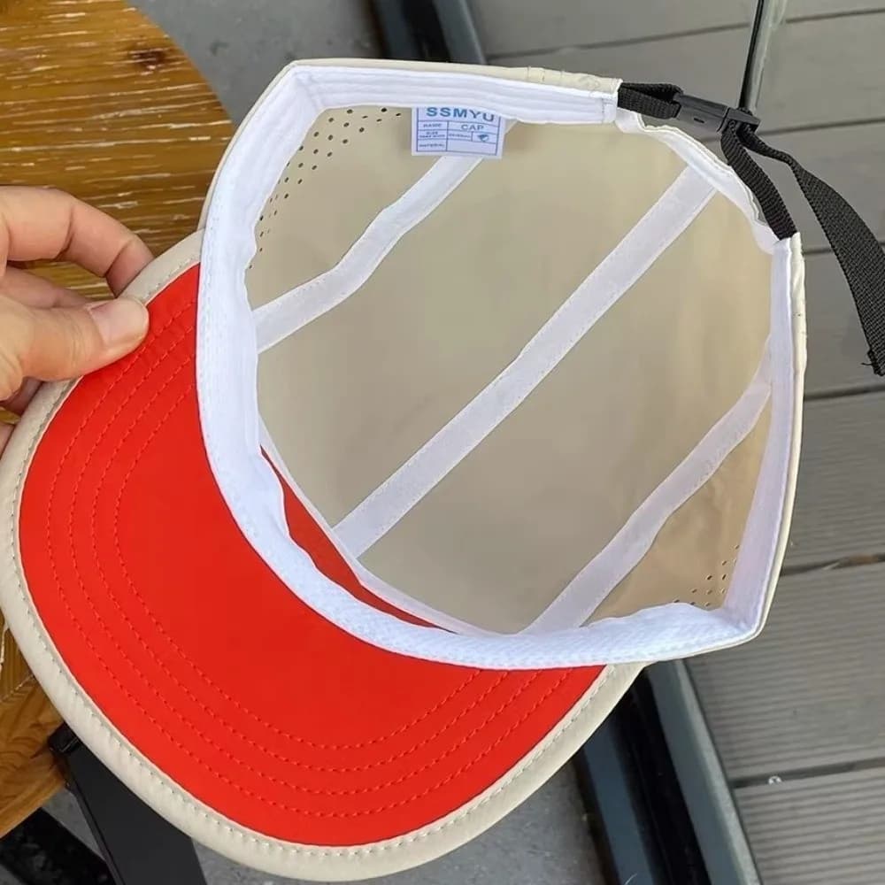Unisex Color Block Quick-drying Baseball Caps Breathable Lightweight Sun Hat Mesh Cotton Flat-brim Sports Cap Sunscreen