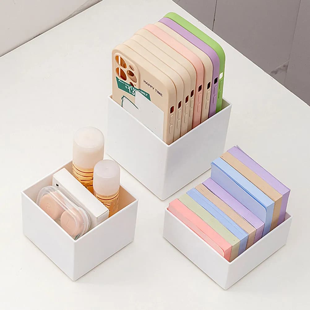 Elegante Porta Blocco Note in Plastica, Dispenser da Scrivania, Organizzatore per Ufficio e Scuola, Contenitore per Fogli e Promemoria