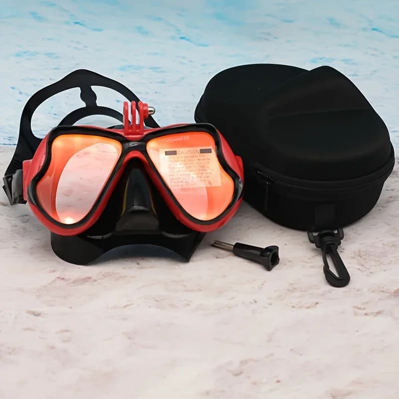 Professional underwater mask and snorkeling - with camera support, anti-fog, UV protection, tempered glass - Diving, Snorkeling