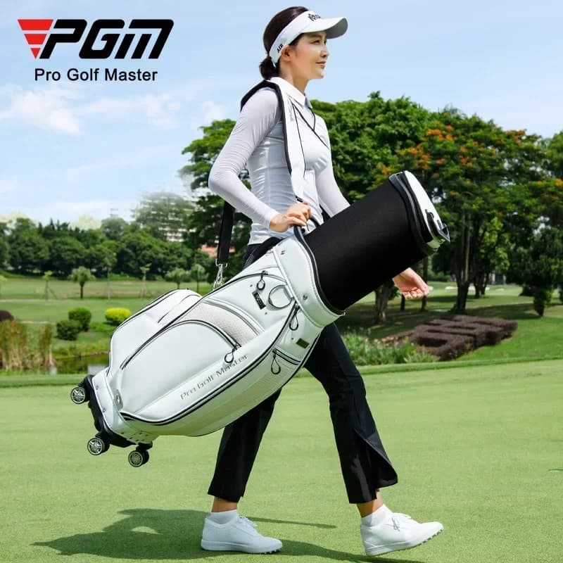 Borsa da golf da donna PGM Borsa standard impermeabile in microfibra Borsa portatile da 4 ruote Spinner Borse da viaggio per mazze Copertura antipioggia QB136