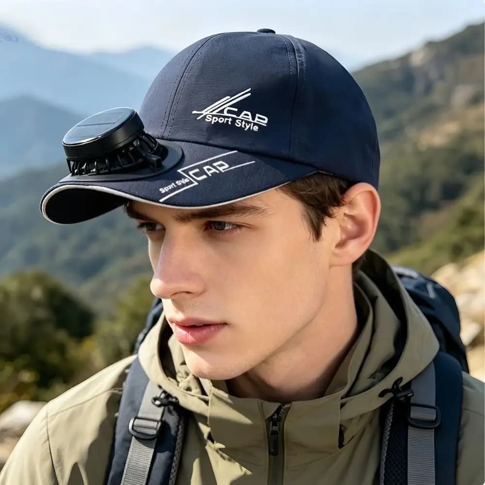 New Breathable Solar Fan Hat Sun Protection Built-in Fan​​ Fan Hat​​ Rechargeable Sunshade Baseball Cap Summer