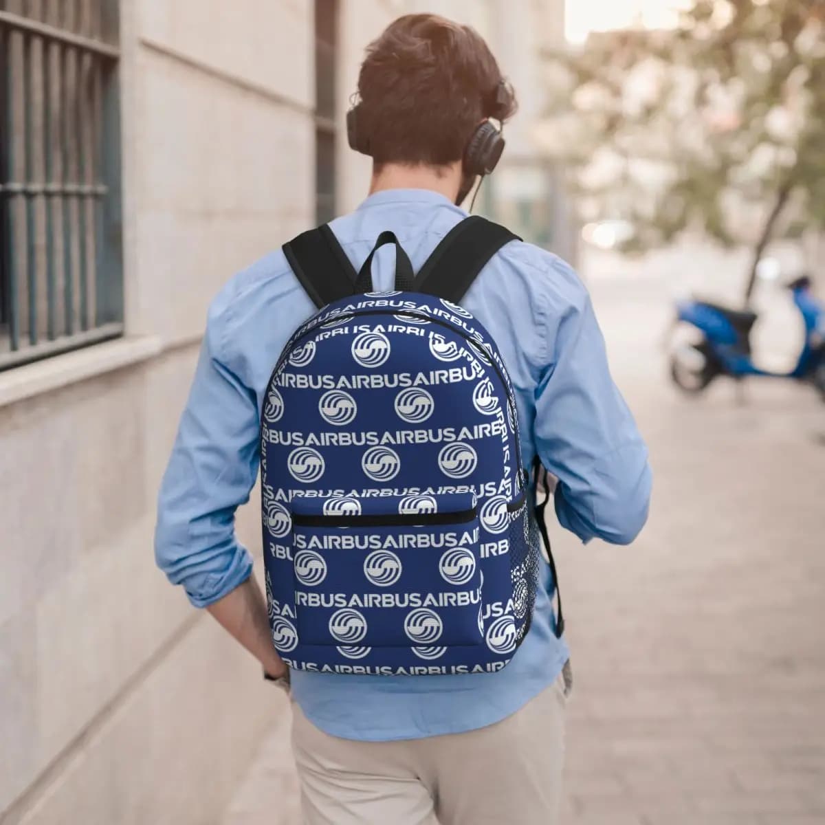 Zaino con logo Airbus, borsa per libri per studenti, borsa per la scuola per bambini, borse a tracolla per computer per uomo e donna