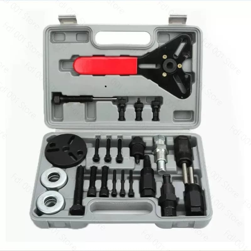 23-Piece set Automotive air conditioner compressor clutch removal fixing tool suction cup pump head disassembly maintenance