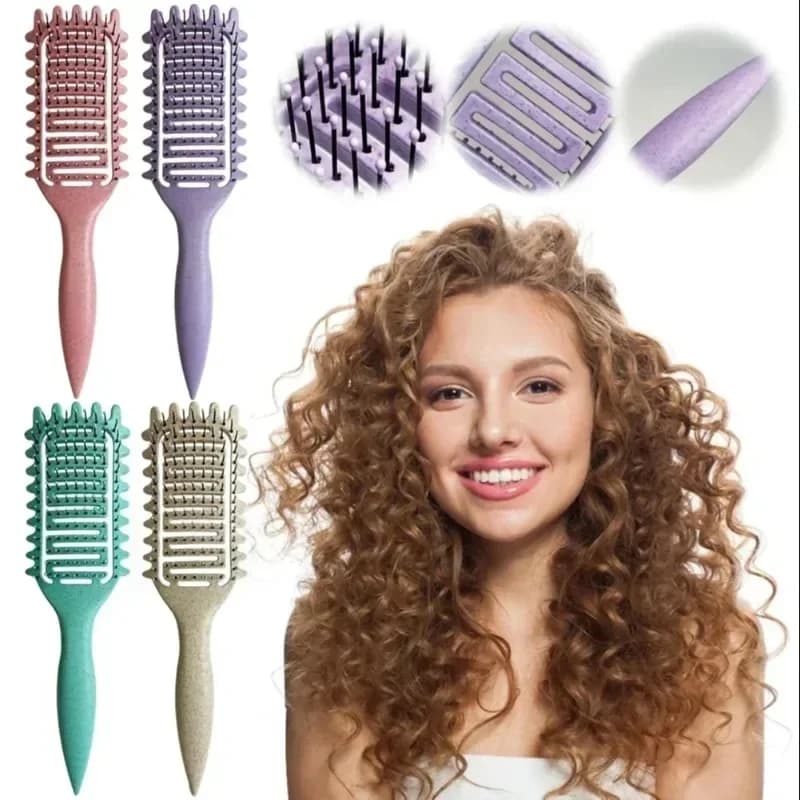 Curl Definine Brush for styling Detachable hair brush excavated Wet curly hair comb tangled curly hair shaving buds Barbiere Tools for hairdressers