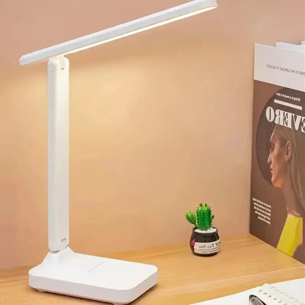 Lampada da scrivania pieghevole a LED con controllo touch USB, dimmerabile, ricaricabile, luce per la cura degli occhi, luminosità regolabile, lampada portatile per la lettura S