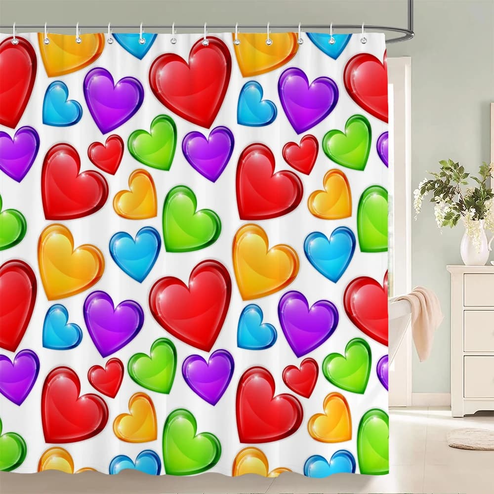Amore Red lip stampato tessuto bagno tenda da doccia impermeabile rosa amore tende da bagno san valentino decorazione della casa tenda