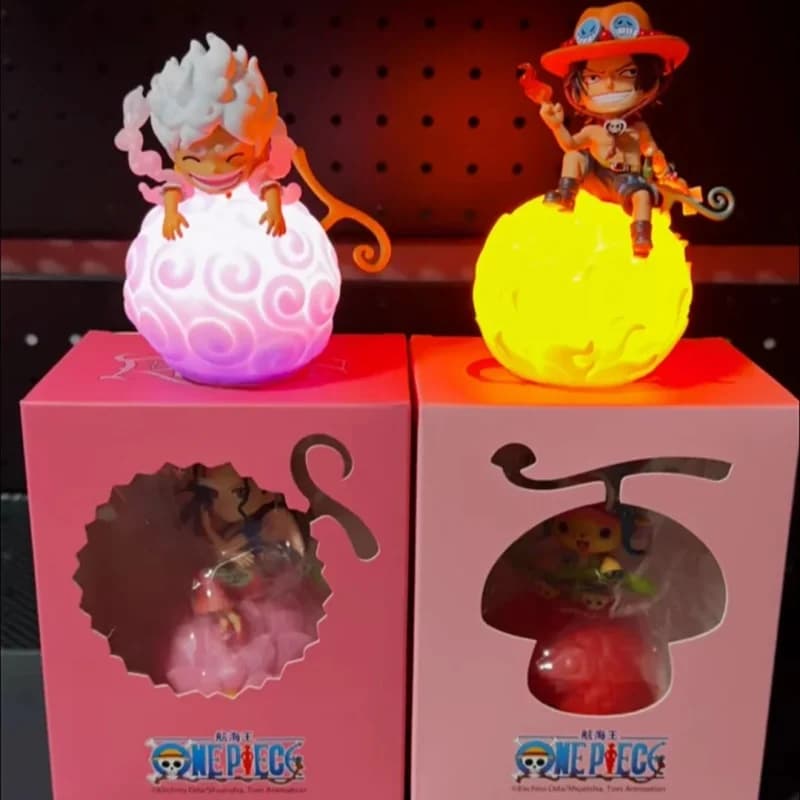 Luce Notturna Controllata da Voce della Serie One Piece Devil Fruit, Personaggi Anime di Luffy, Nico Robin, Chopper, Portgas·D· Ace, Regalo da Scrivania