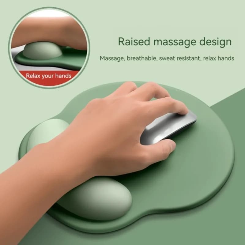 Tappetino per Mouse Ergonomico con Supporto per il Polso, Tappetino Antiscivolo Sfumato, Schiuma Memory per Alleviare il Dolore, per Ufficio, Computer, Laptop, Gaming