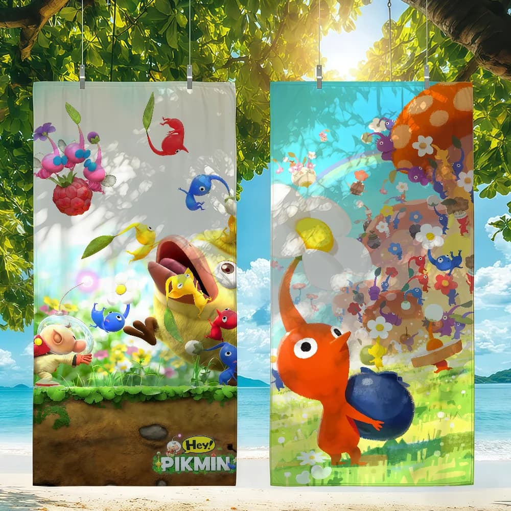 Telo mare da viaggio leggero P-Pikmin 4, delicato sulla pelle, per piscina, spiaggia, campeggio, crociere, estate
