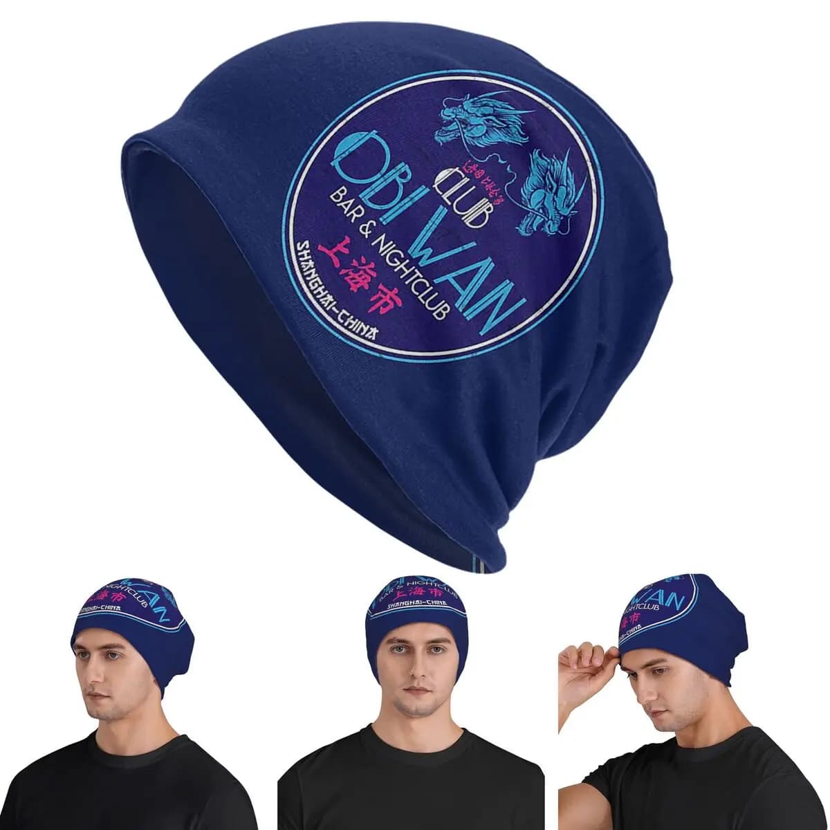 Club Obi Wan Skullies Berretti Cappelli Caldi Autunno Inverno Berretto da esterno Berretti a cuffia lavorati a maglia per uomo Donna Adulto