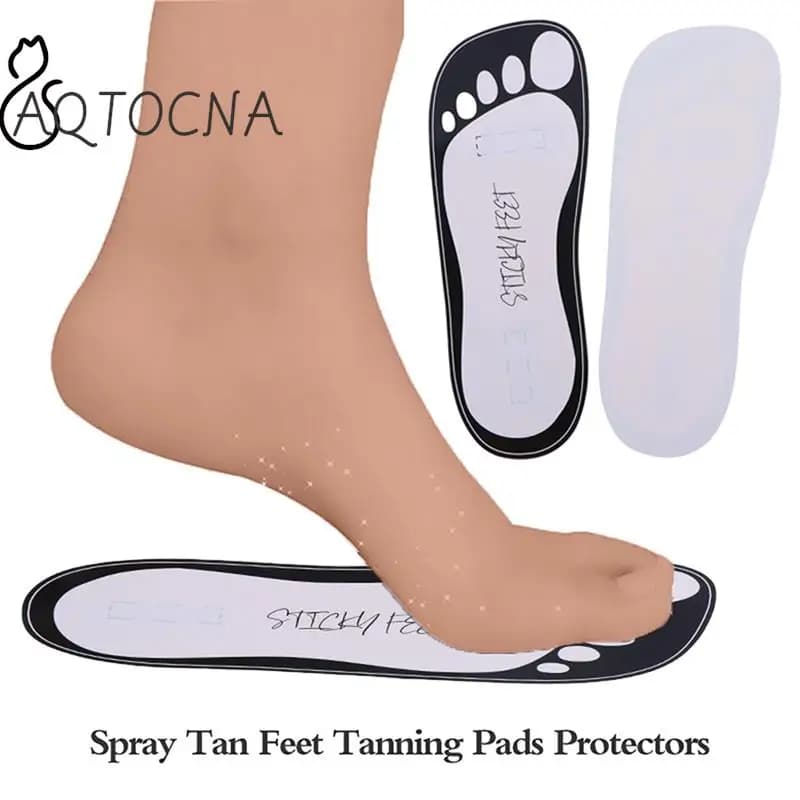 20Pc usa e getta cartone piedi abbronzanti Pad pantofola abbronzante abbronzatura piedi appiccicosi Spray Tan Foot Pad protezioni adesivi per il corpo