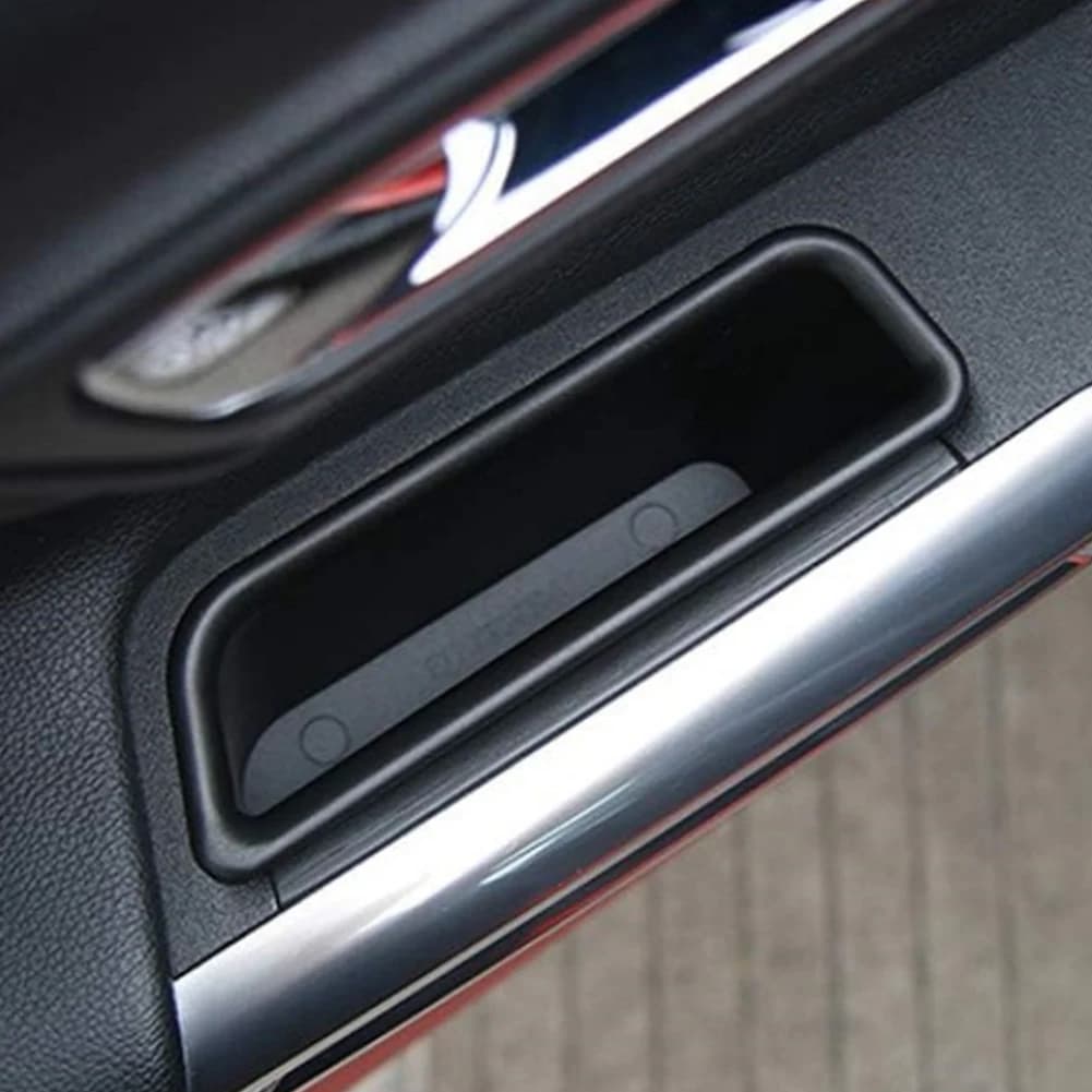 Scatola portaoggetti per maniglia auto in plastica ABS, vassoio portaoggetti per maniglia anteriore per Ford Mustang 2015+