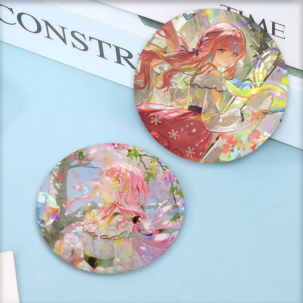 Kawaii GIRL Game Infinity Nikki Distintivo rotondo per accessori per zaino Spille laser Regali di gioielli