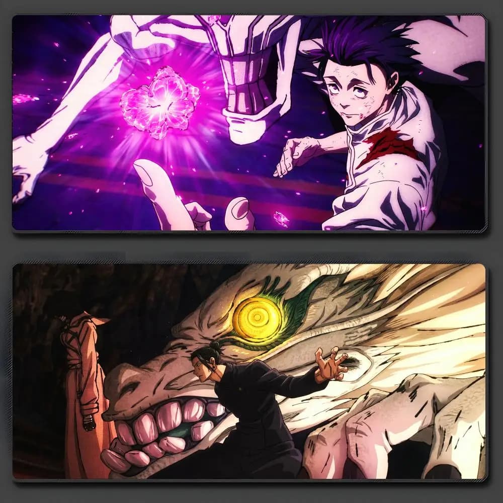 Tappetino per mouse Anime Boy Sukuna Jujutsu Kaisen, tappetino per mouse da gioco in gomma antiscivolo di grandi dimensioni, tappetino da scrivania resistente, bordo con cuciture spesse, adatto per O
