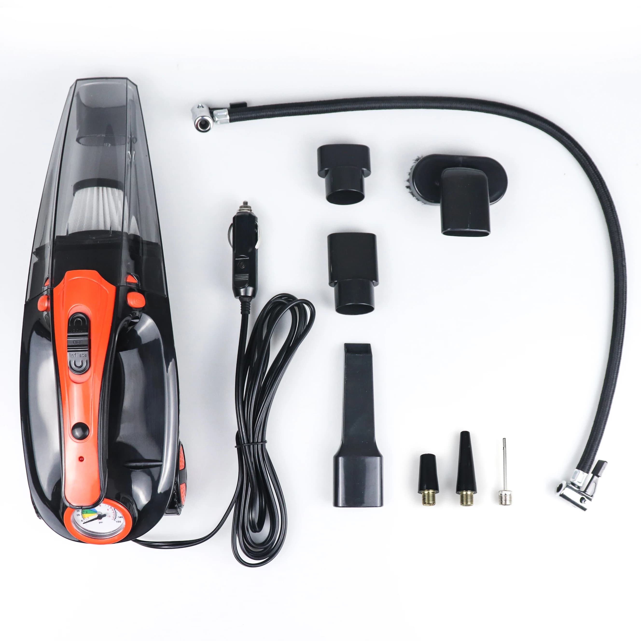 NUOVO Aspirapolvere Portatile 4 in 1 Multifunzione per Auto 12V, Aspirapolvere Portatile per Veicoli